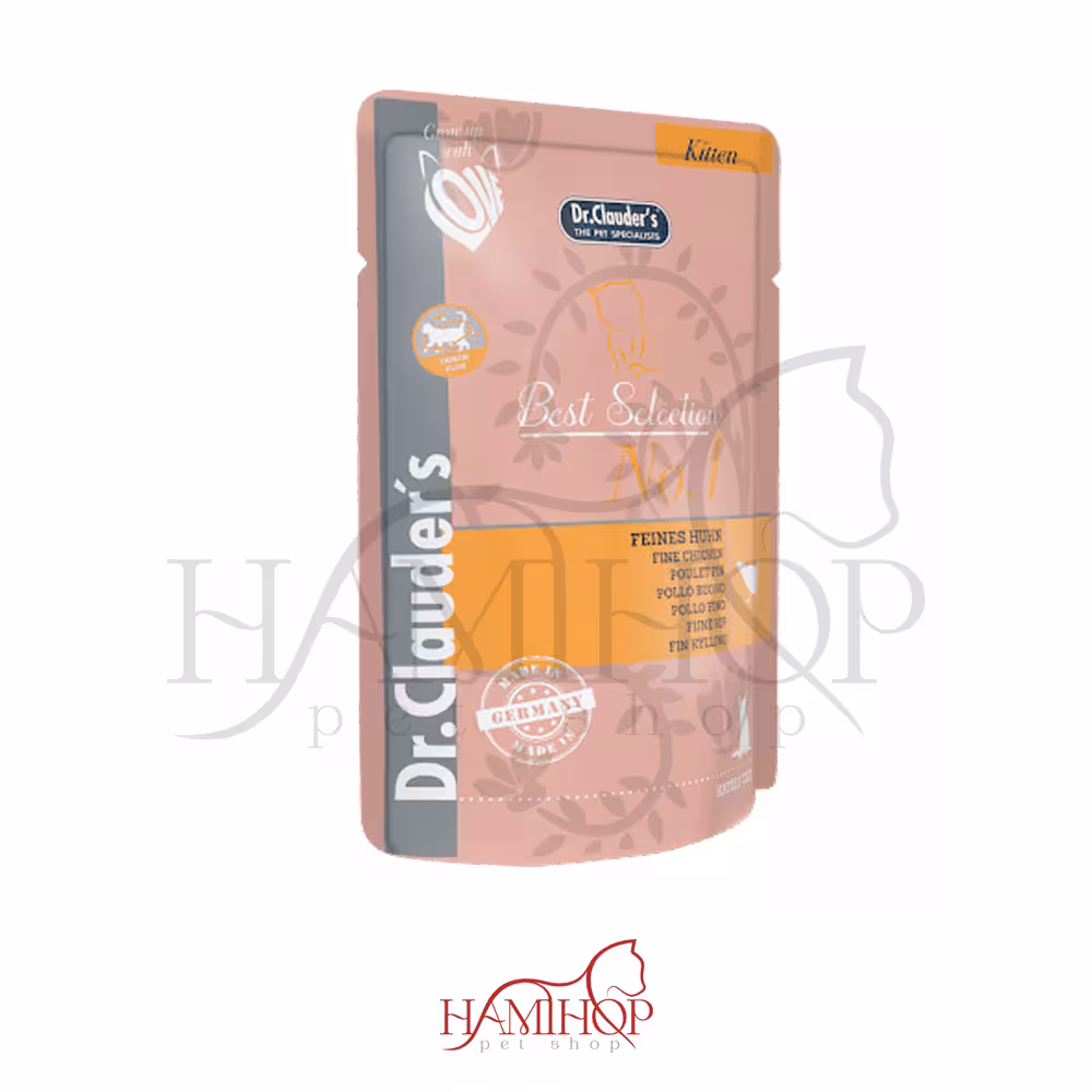 پوچ دکتر کلادرز بچه گربه با طعم گوشت مرغ 85گرم Dr Clauder´s chicken