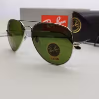 برند ریبن خلبانی  شیشه سنگ Uv400ضد خش Uv400 رنگ بندی دور استیل مشکی طلایی نقره ای مناسب خانمها و اقایون 