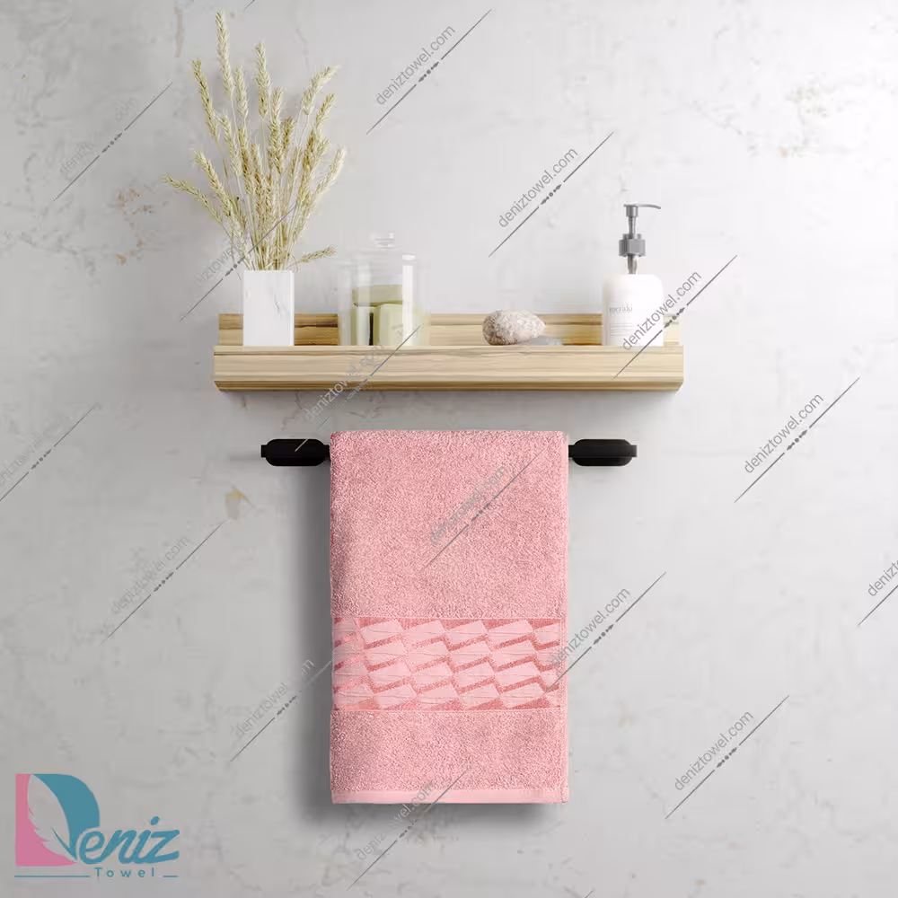 حوله دستی بزرگ طرح آرام رنگ پودرا