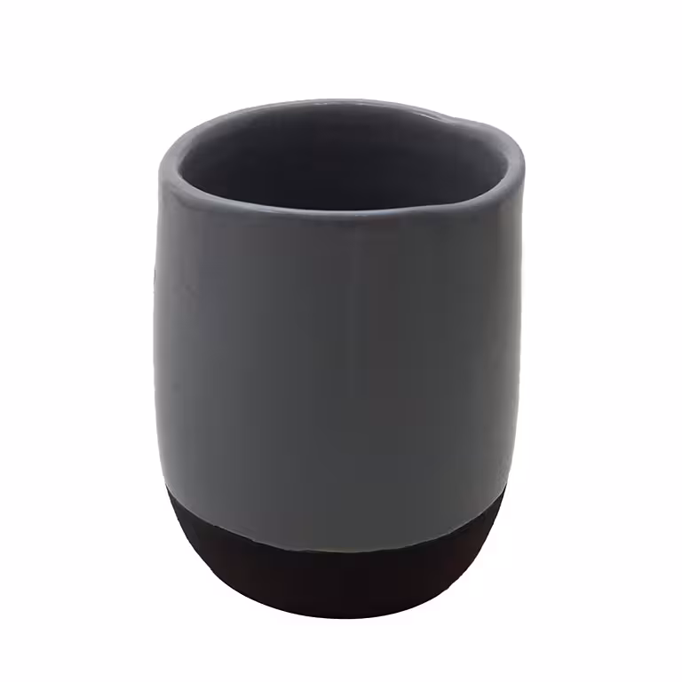 لیوان سرامیک خمره ای دو رنگ طوسی