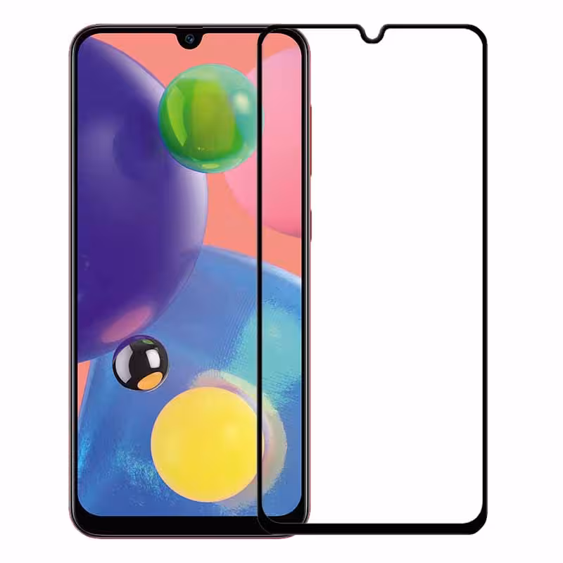 محافظ صفحه نمایش شیشه ای گلس سامسونگ A70S تمام چسب و تمام صفحه Full Glass Screen Protector Samsung Galaxy A70S