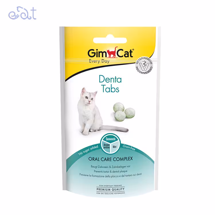 قرص مراقبت از دندان گربه جیم کت مدل GimCat Denta Tabs وزن 40 گرم