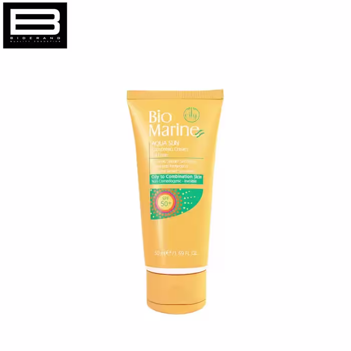 کرم ضد آفتاب بی رنگ بایومارین SPF 50 مناسب پوست چرب حجم 50ml