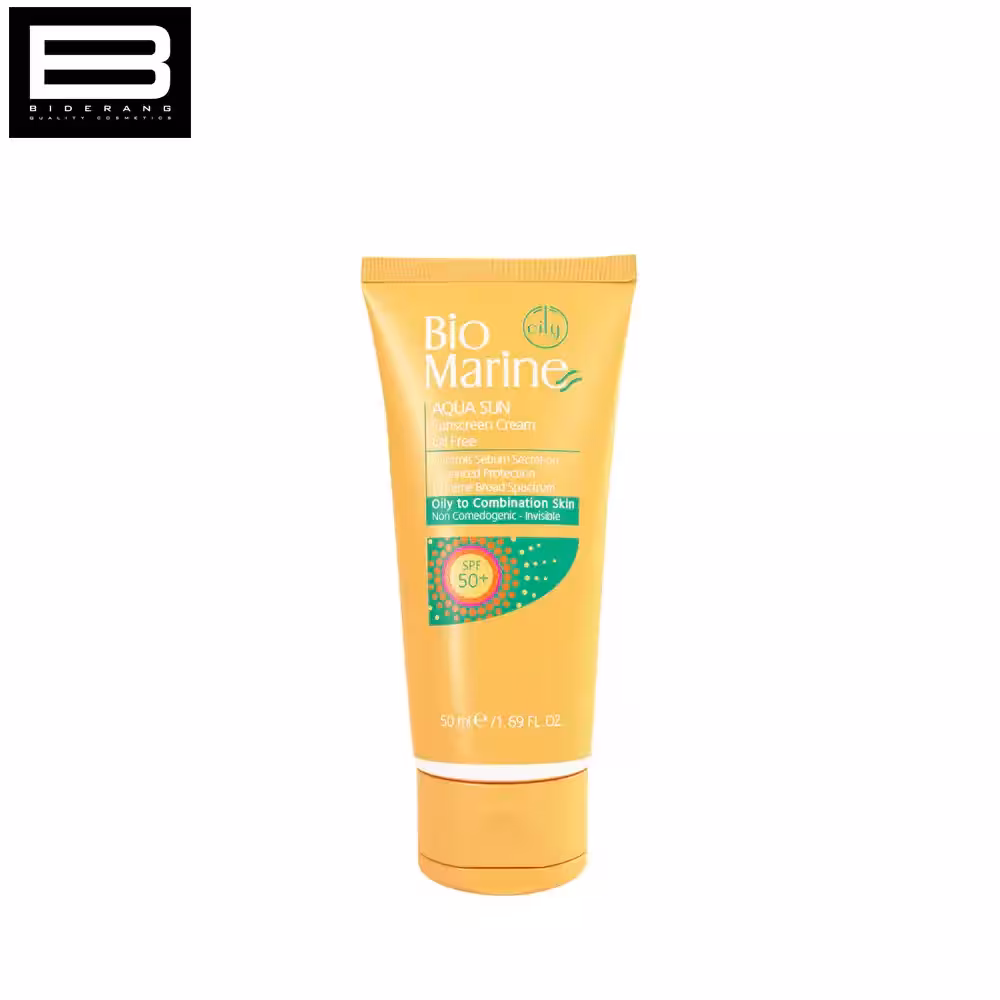 کرم ضد آفتاب بی رنگ بایومارین SPF 50 مناسب پوست چرب حجم 50ml