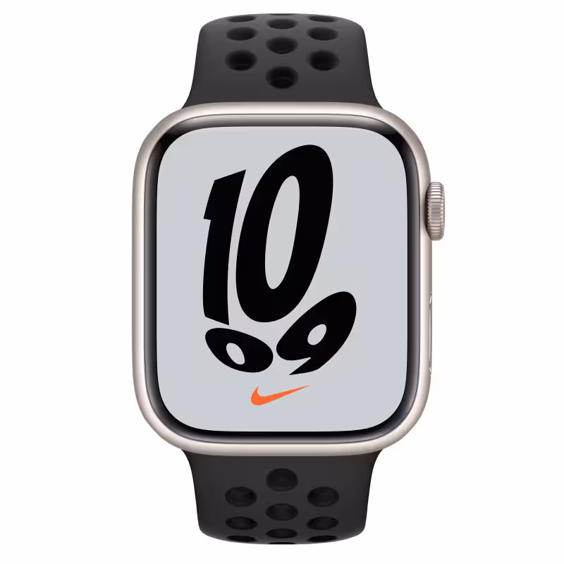 ساعت هوشمند اپل سری 7 مدل 45mm Aluminum Case with Nike Sport silicone Band