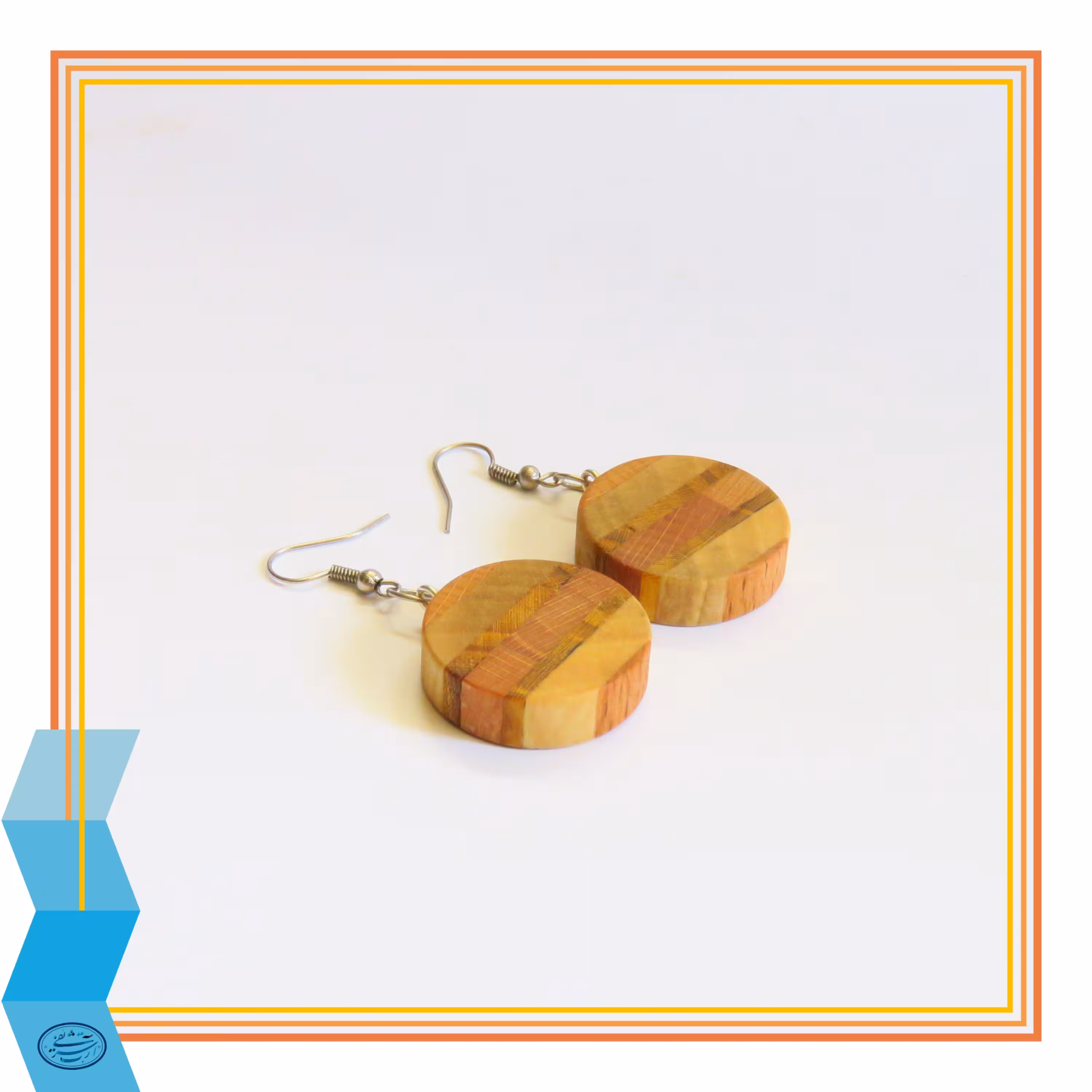 گوشواره چوبی ترکیب چند نوع چوب