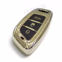 کاور سوییچ TPU طرح کربن شاهین ریموت کیلس لاکچری MP – رنگ طلایی