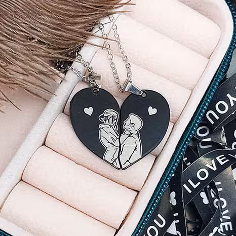 گردنبند ست قلبی کد