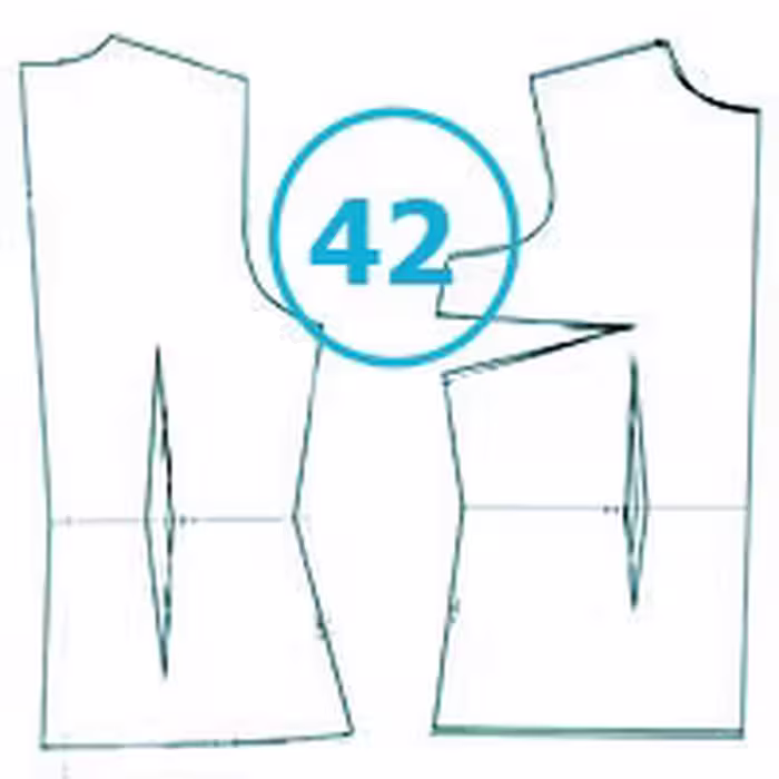 الگوی آماده بالاتنه تک سایز 42