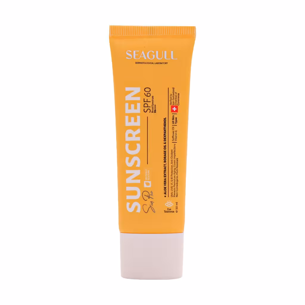 کرم ضد آفتاب SPF60 مناسب انواع پوست 50 میلی لیتر سی گل Seagull