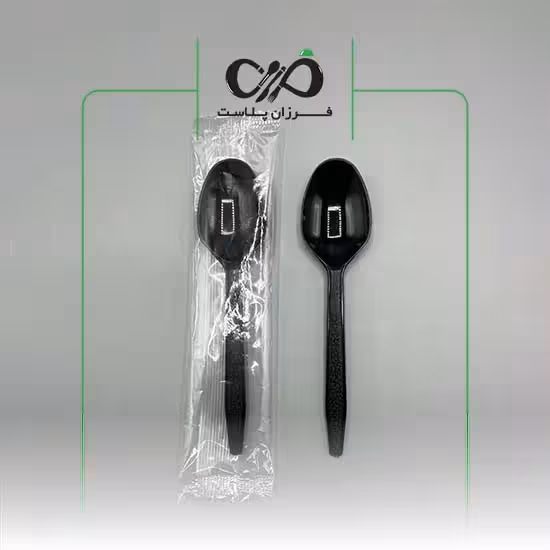 پک قاشق یکبار مصرف دیالا مشکی کاوردار (لدرلی) (1300 عددی)