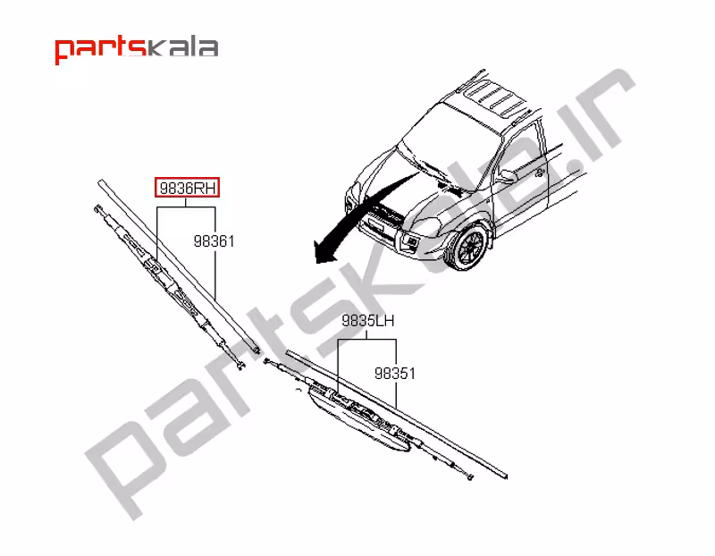 تیغه برف‌پاکن جلوراست توسان‌ JM