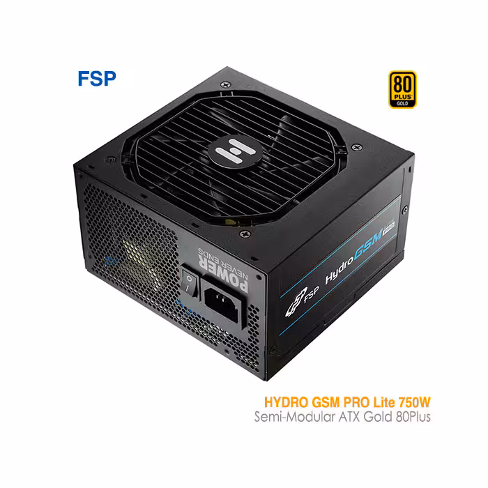 پاور 750 وات نیمه‌ماژولار اف اس پی HYDRO GSM LITE PRO Gold