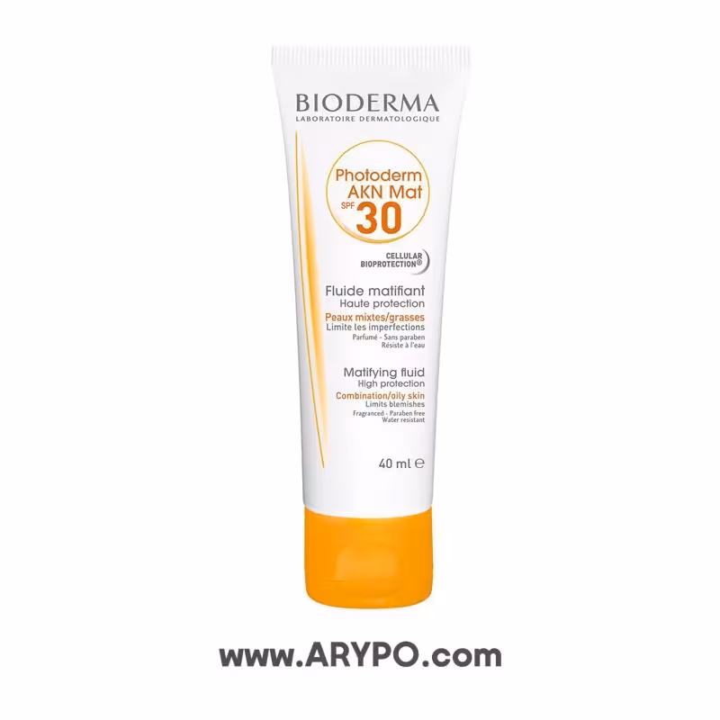 فلوئید ضد آفتاب SPF30 بایودرما مدل Photoderm AKN Mat