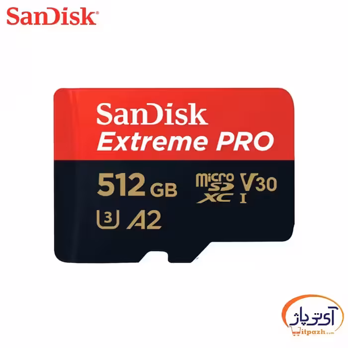 کارت حافظه سندیسک MicroSD Extreme Pro ظرفیت 512 گیگابایت 200MB/s U3 A2 V30