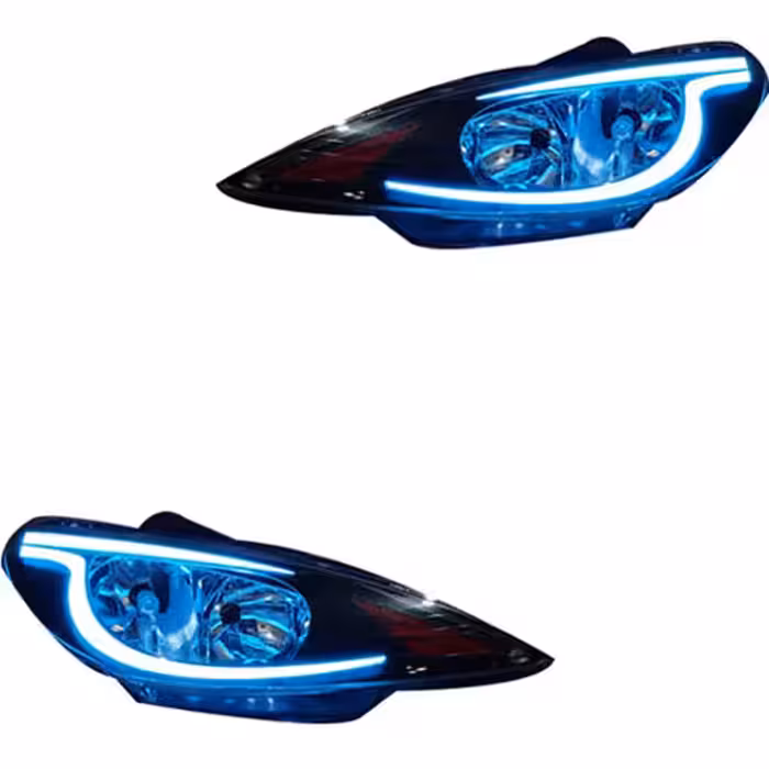 چراغ جلو اسپرت پژو 206 مدل SUBARU مولتی کالر (ریموت دار) بدون موتور دو عددی