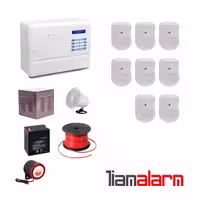 پکیج دزدگیر اماکن مدل باسیم وزنی فایروال سیم کارتی و تلفنیF10N8