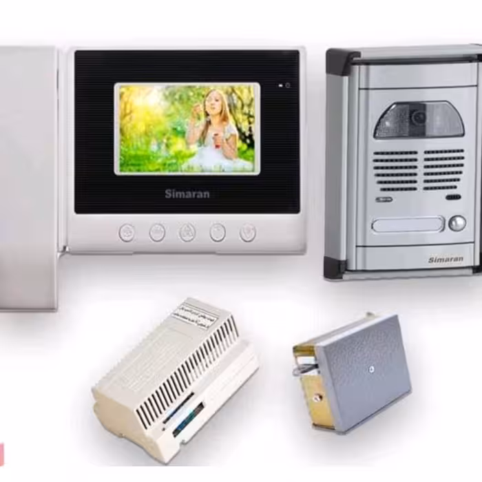 پکیج کامل دربازکن تصویری سیماران مانیتور4.3اینچ مدلHS43بدون حافظه وپنل دربازکن فوژان همراه باترانس برق ودربازکن زنجیری