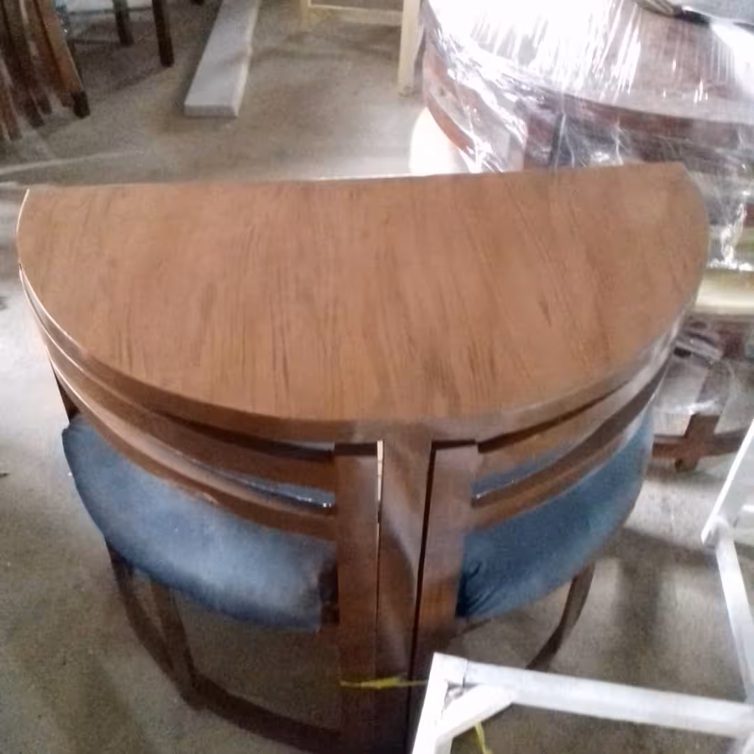 میز و صندلی کمجا با چوب 2 نفره  کد 7708 درجه یک