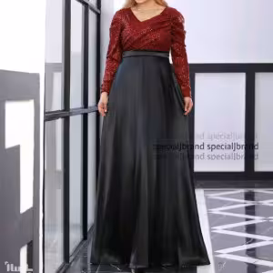 پیراهن مهمانی زنانه پولک زارا و ساتن ترک مدل سونا