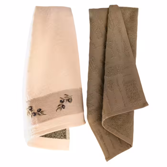 دستمال آشپزخانه مادام کوکو مدل Olive B.Y مجموعه دو عددی | کالا مکس