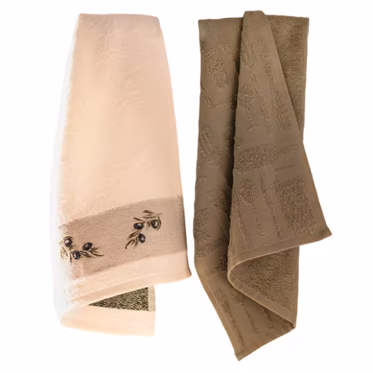 دستمال آشپزخانه مادام کوکو مدل Olive B.Y مجموعه دو عددی | کالا مکس