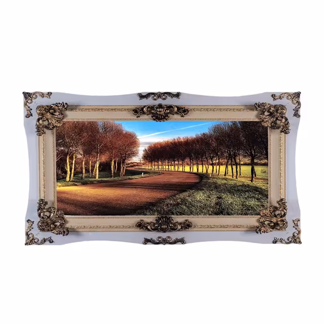 تابلو فرش ماشینی دنیای فرش طرح جاده کد 248