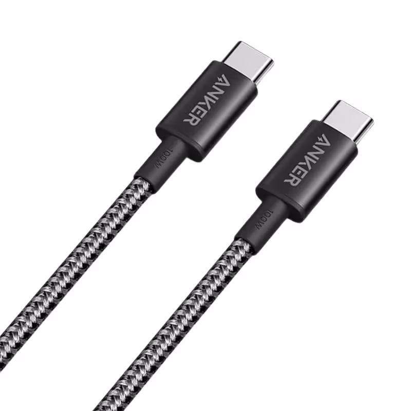کابل تبدیل USB-C به USB-C انکر مدل Nylon A8753 طول 1٫8 متر