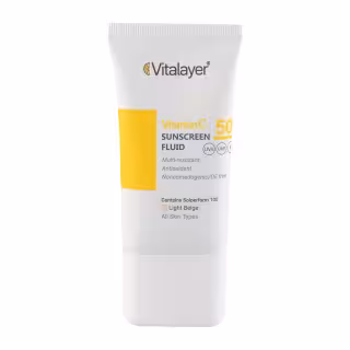 فلوئید ضد آفتاب رنگی ( بژ روشن )ویتالیر مدل Vitamin C حجم 50 میلی لیتر
