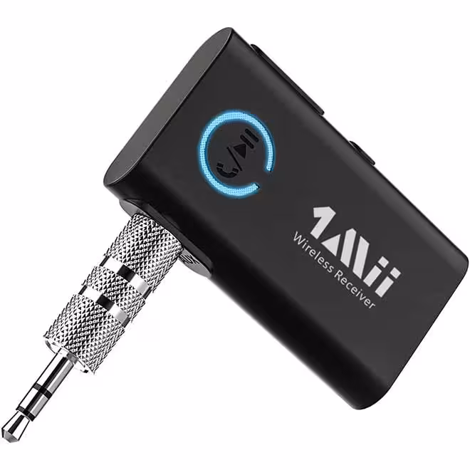 آداپتور شارژی گیرنده بلوتوث 5.1 برای بلندگوهای سیمی استریو خودرو/هدفون/سیستم استریو پخش خانگی 1Mii MiiLink Aux Bluetooth