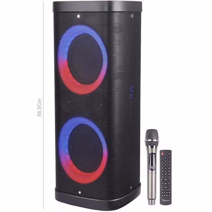 اسپیکر چمدانی بی سیم قابل حمل وریتی مدل V-PS2606 همراه میکروفون و ریموت کنترل