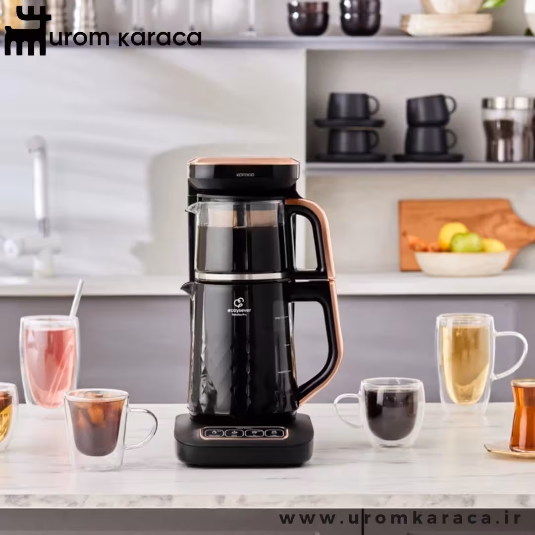 چایساز و قهوه ساز سخنگو کاراجا Caysever Robotea Pro Quartz مشکی مسی