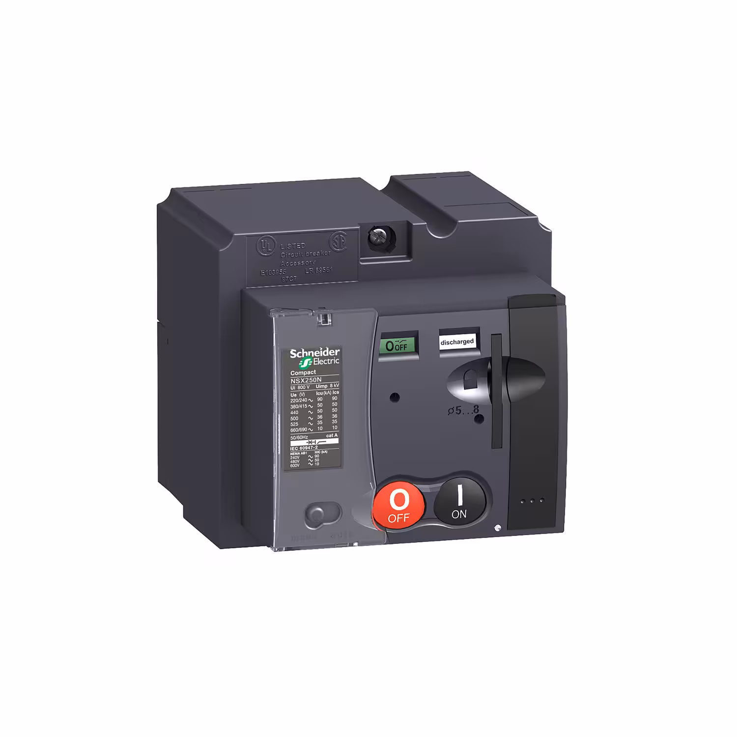 موتور کليد اتوماتیک اشنایدر الکتریک سری NSX200-250 ولتاژ 220 تا 240 ولت AC