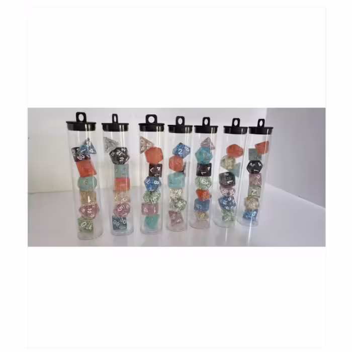 تاس بازی نقش آفرینی 7 رنگ براق DND DICE