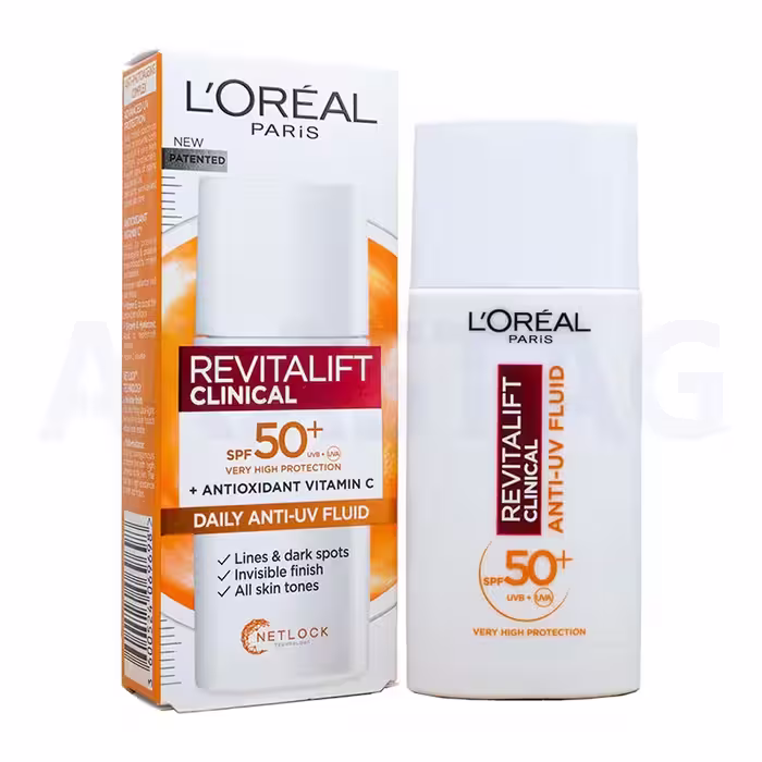ضد آفتاب فلوئیدی ضدلک بی رنگ رویتالیفت لورال  SPF50 حجم 50 میلی