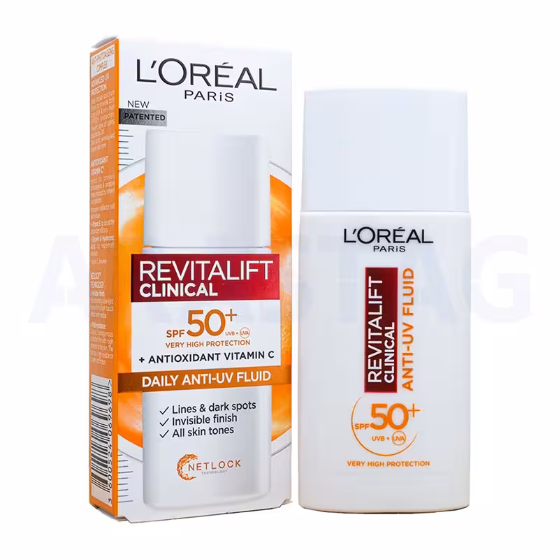ضد آفتاب فلوئیدی ضدلک بی رنگ رویتالیفت لورال  SPF50 حجم 50 میلی