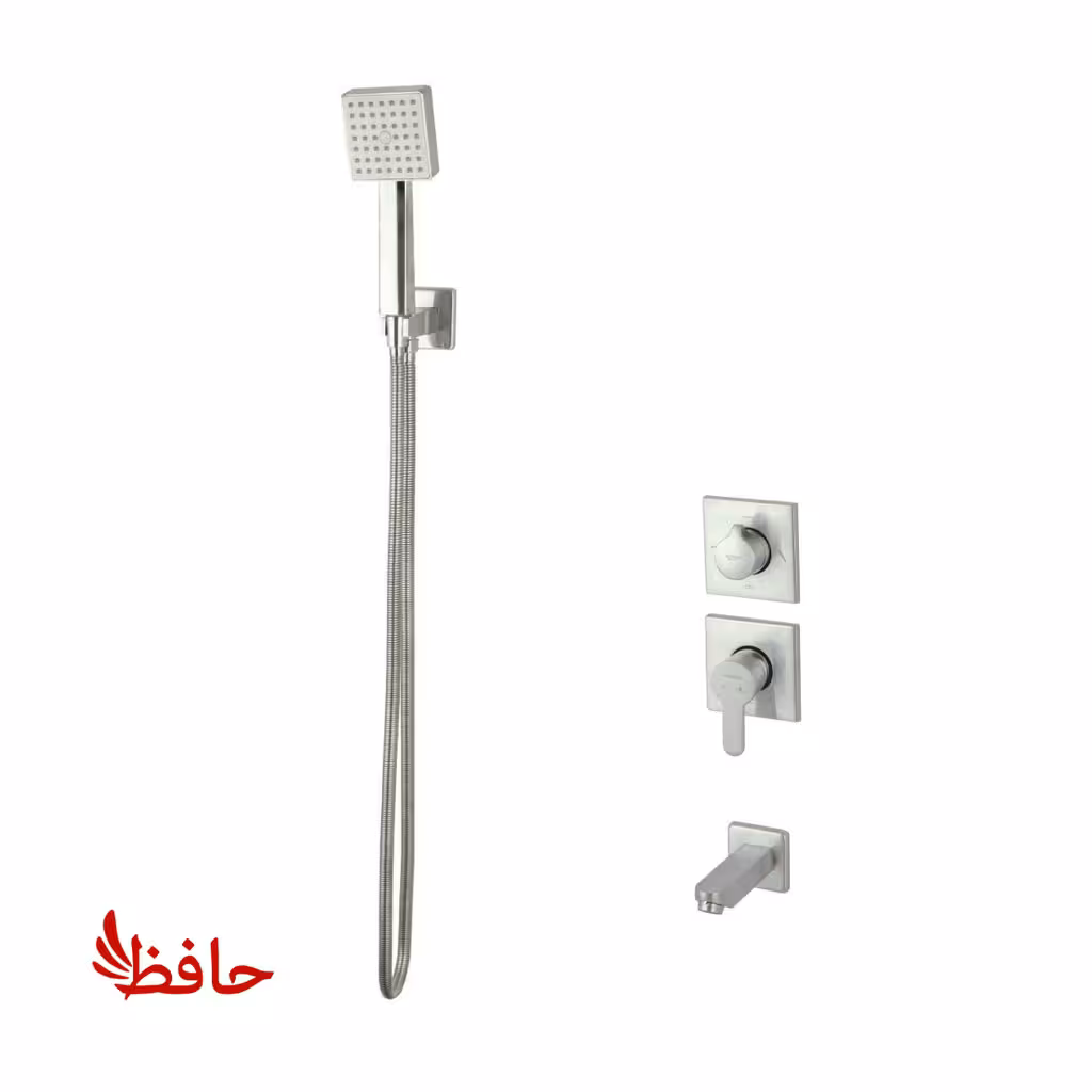 شیر حمام توکار راسان مدل ویوات فلت کروم مات کلاس 4