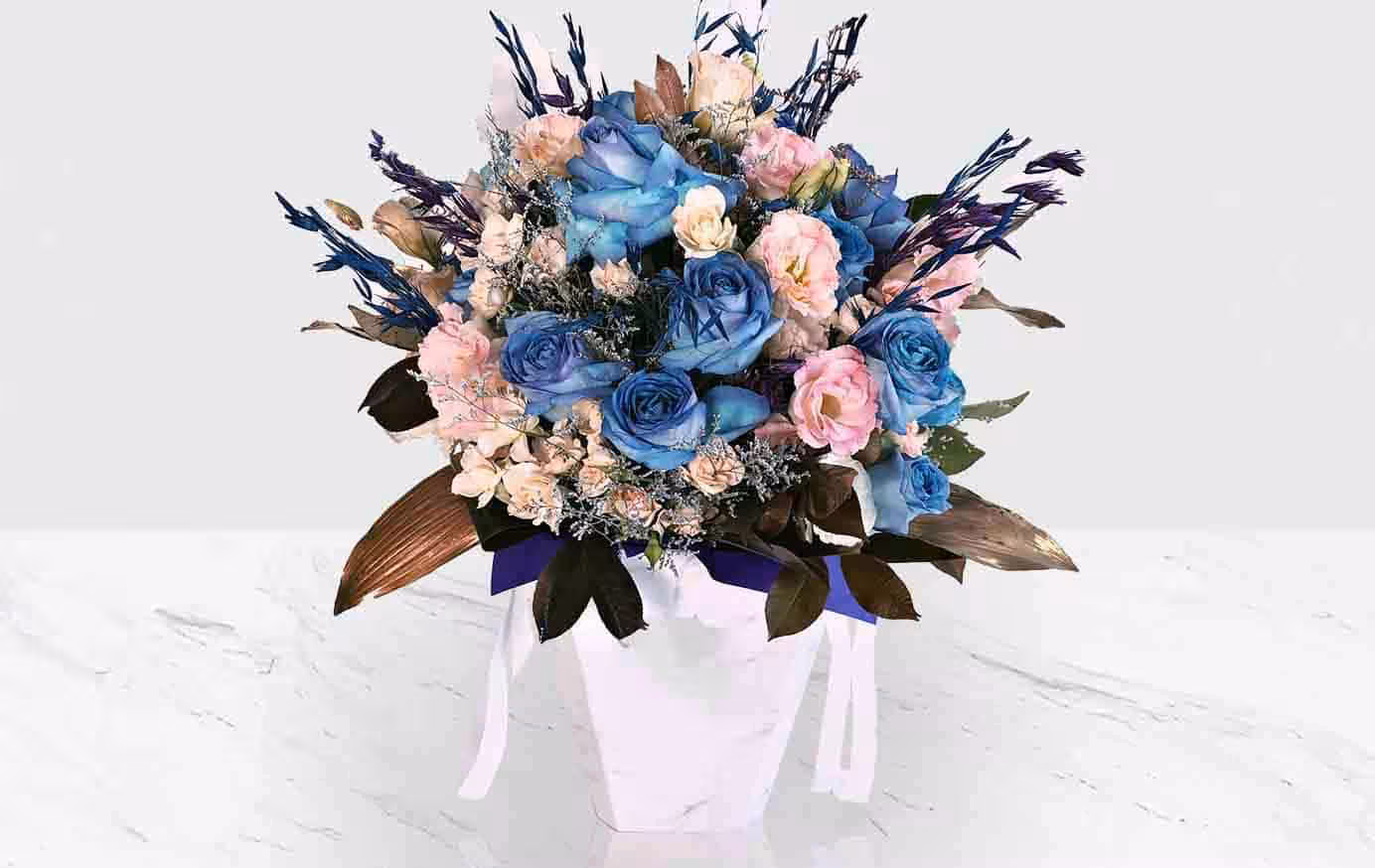 باکس گل Golden Blue
