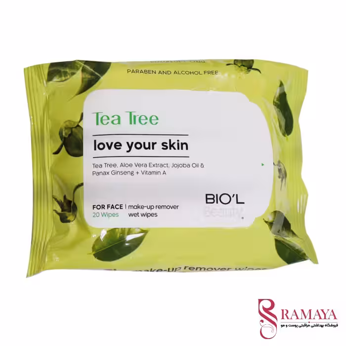 دستمال مرطوب بیول مدل Tea Tree بسته 20 عددی