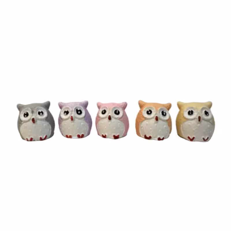 مجسمه  مدل جغد بازیگوش کد 2 مجموعه 5 عددی