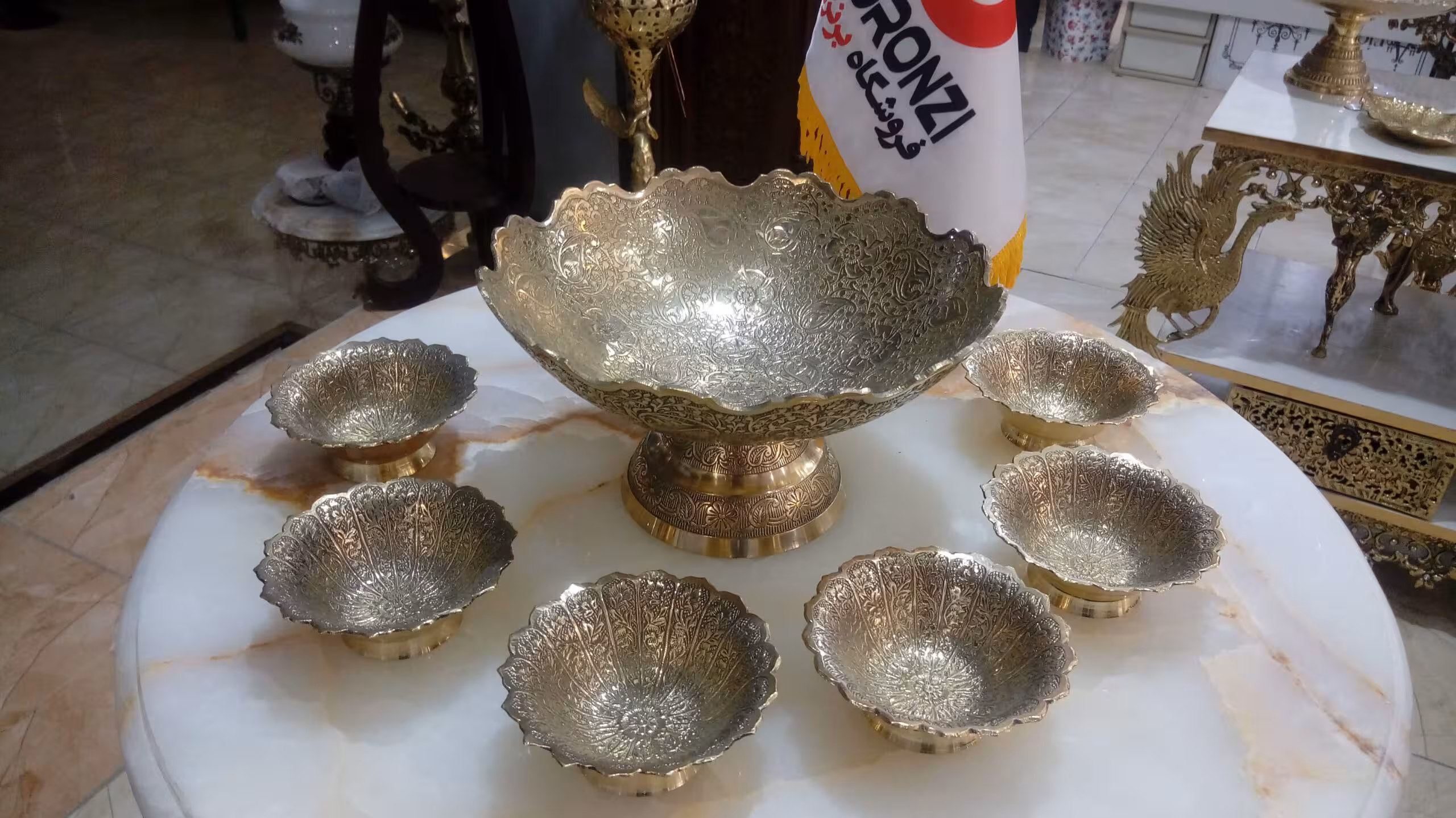 ست پذیرایی هندی برنجی