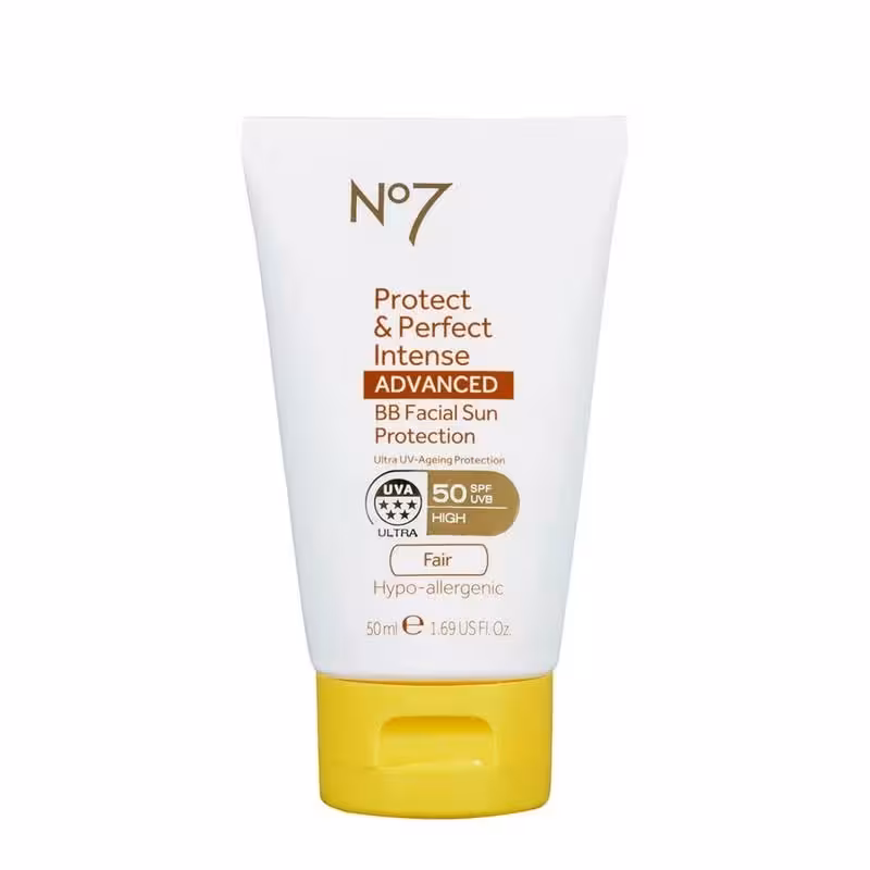 قیمت و خرید محافظ پوست نامبر سون مدل Protect &amp; Perfect Intense ADVANCED BB Facial Sun Protection SPF50 Fair 50ml اورجینال