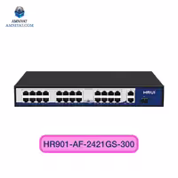 سوئیچ شبکه 24 پورت PoE از برند HRUI، مدل HR901-AF-2421GS-300