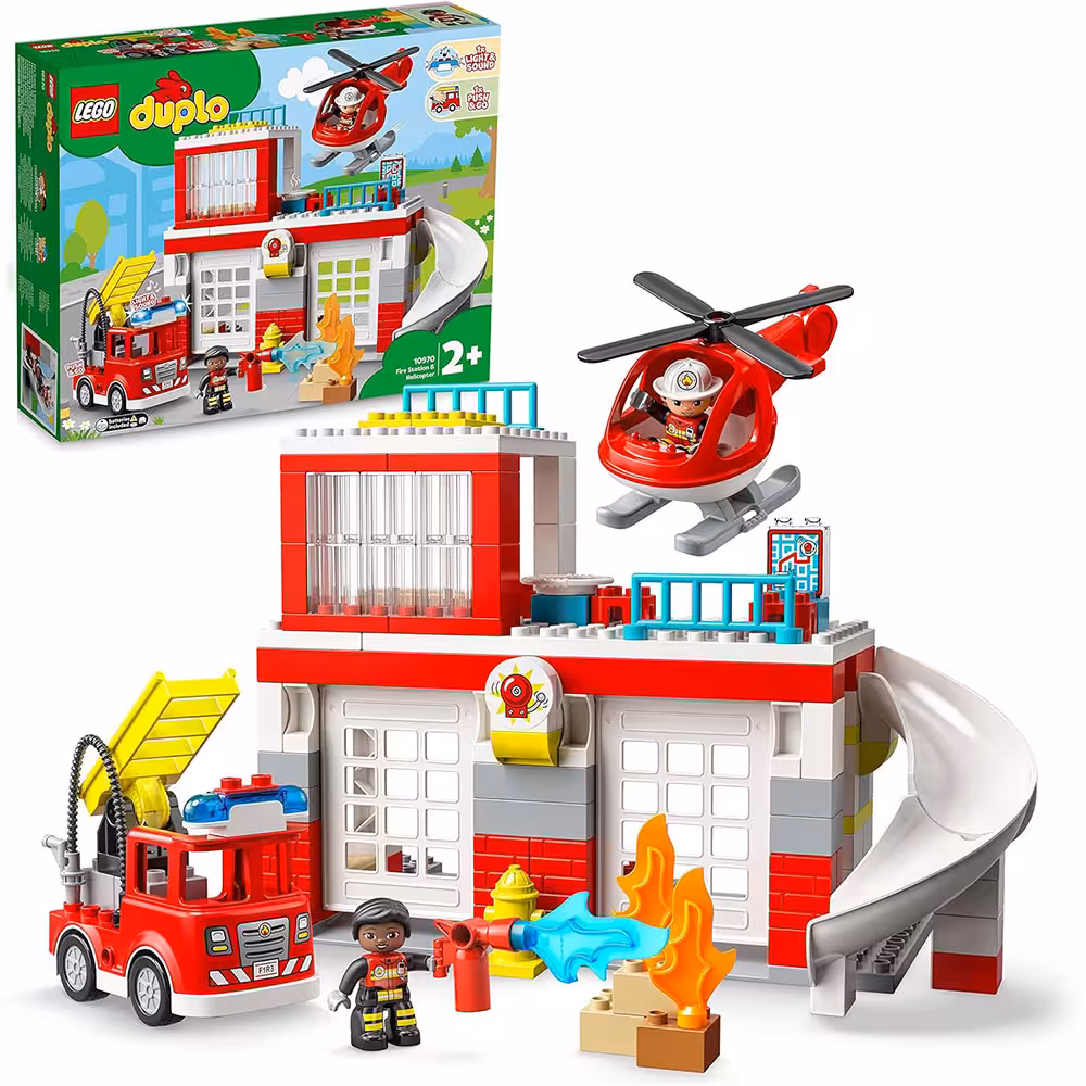 لگو Duplo مدل Fire Station & Helicopter 10970