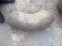 زانو 8 اینچ استنلس استیل درزدار رده 60 از جنس  SA403WP321 فابریک