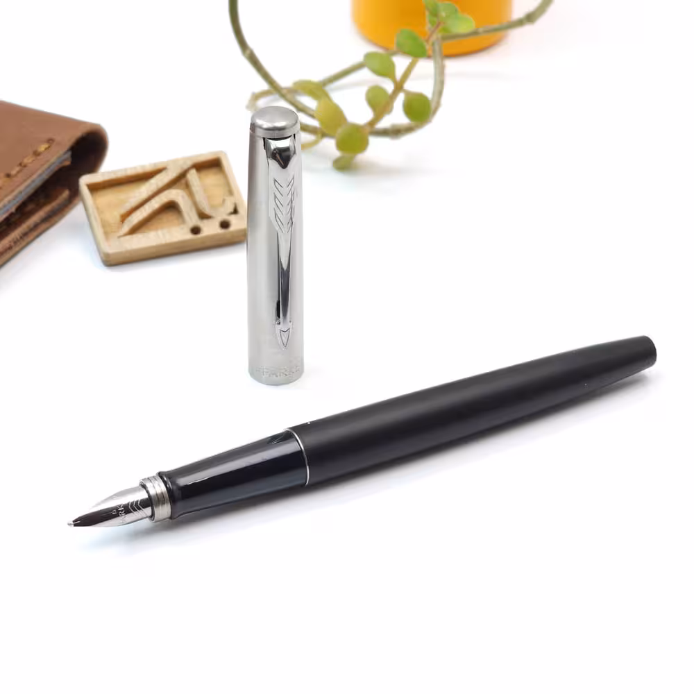 خودنویس پارکر تمام استیل ژوتر مشکی PARKER Jotter Black Steel FP