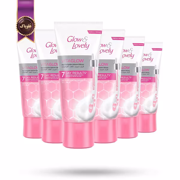 6 عدد کرم صورت سرم‌ دار فیر اند لاولی Fair & Lovely مدل ویتامینه Vitaglow وزن 75 گرم (اورجینال)