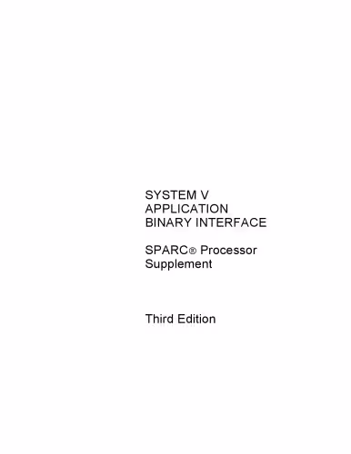 خرید و دانلود نسخه کامل کتاب System V Application Binary Interface: Sparc Processor Supplement