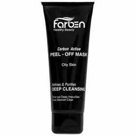 ماسک صورت پوست چرب و آکنه دار فاربن حجم 75 میل اورجینال ا black mask for oily skin farben 75 ML
