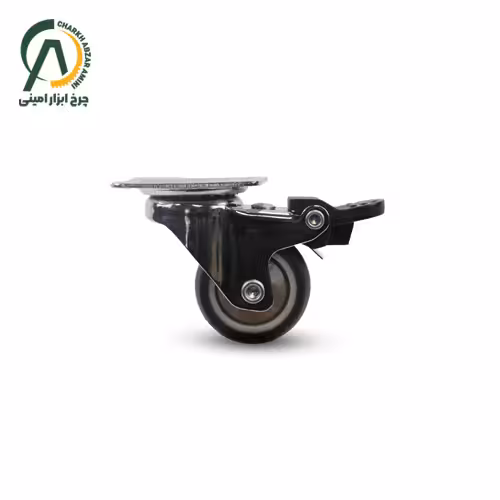 چرخ لوکس بلبرینگی قهوه ای گردان ترمزدار قطر 40 میلی متر